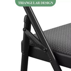 Lot de 4 Chaises Pliantes Rembourrées en Tissu, Chaise Pliante Commerciale en Métal avec Dossier Rembourré, Capacité de Poids de 158 kg, Chaise Pliante Confortable