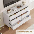 Commode moderne Meuble de rangement avec pieds en métal, grand espace de rangement et 5 tiroirs pour chambre, salon, couloir