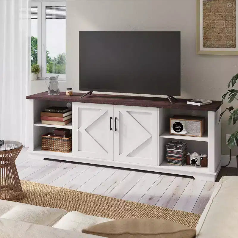 Meuble TV EROMMY 70 en bois avec étagères réglables