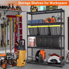 Étagère de garage à 5 niveaux, étagères de rangement en métal réglables de 2500 lb, unité d'étagères robustes de grande capacité pour garage, étagère de rangement utilitaire industrielle