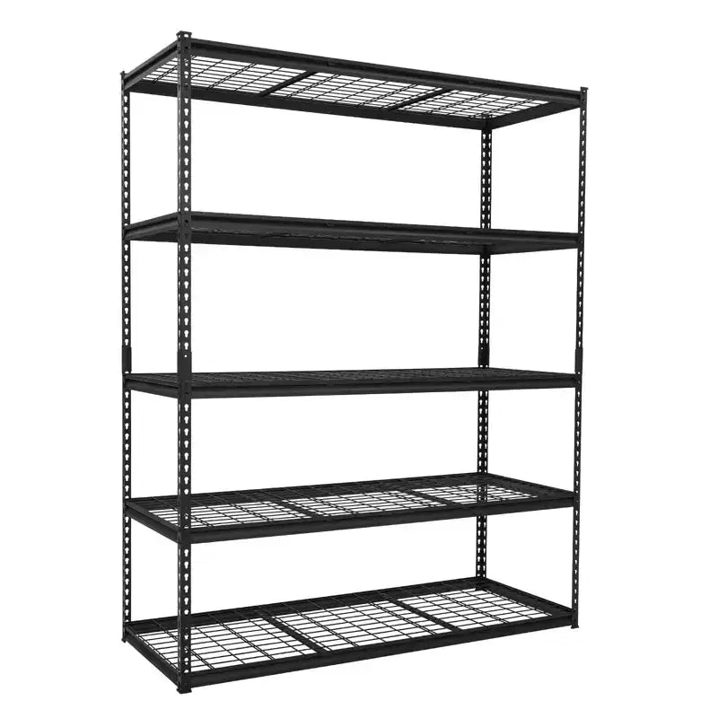 Étagère de garage à 5 niveaux, étagères de rangement en métal réglables de 2500 lb, unité d'étagères robustes de grande capacité pour garage, étagère de rangement utilitaire industrielle