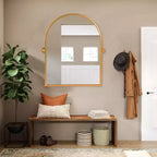 Pexfix Miroir Mural Pivotant Encadré en Métal pour Salle de Bain, Réglable Mural pour Décoration Murale Moderne