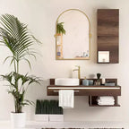 Pexfix Miroir Mural Pivotant Encadré en Métal pour Salle de Bain, Réglable Mural pour Décoration Murale Moderne