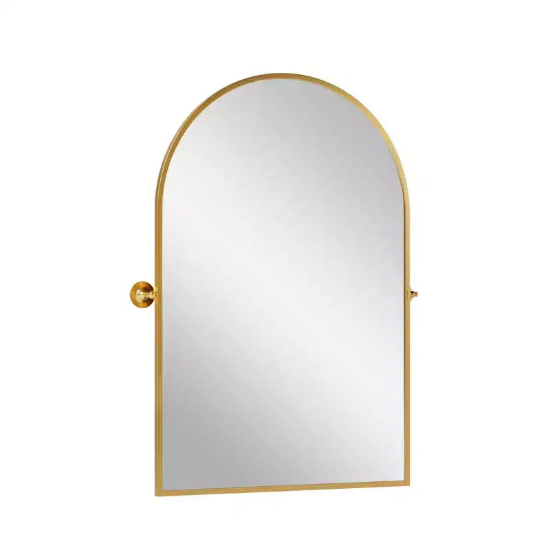 Pexfix Miroir Mural Pivotant Encadré en Métal pour Salle de Bain, Réglable Mural pour Décoration Murale Moderne