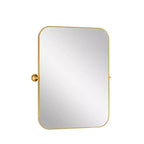 Pexfix Miroir Mural Pivotant Encadré en Métal pour Salle de Bain, Réglable Mural pour Décoration Murale Moderne