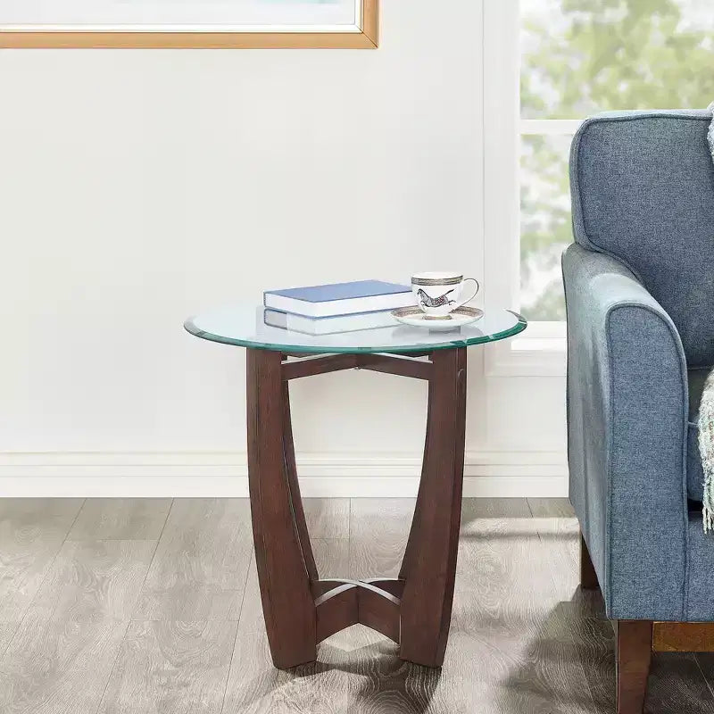 Table basse ovale Table d'appoint ronde Table basse en verre Table basse Table d'appoint Table d'appoint de canapé - ModernLuxe