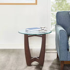 Table basse ovale Table d'appoint ronde Table basse en verre Table basse Table d'appoint Table d'appoint de canapé - ModernLuxe