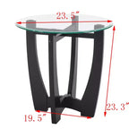 Table basse ovale Table d'appoint ronde Table basse en verre Table basse Table d'appoint Table d'appoint de canapé - ModernLuxe