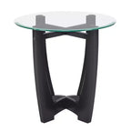 Table basse ovale Table d'appoint ronde Table basse en verre Table basse Table d'appoint Table d'appoint de canapé - ModernLuxe