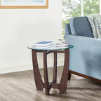 Table basse ovale Table d'appoint ronde Table basse en verre Table basse Table d'appoint Table d'appoint de canapé - ModernLuxe