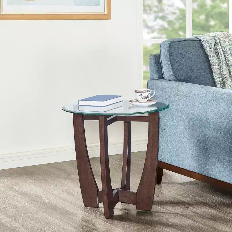 Table basse ovale Table d'appoint ronde Table basse en verre Table basse Table d'appoint Table d'appoint de canapé - ModernLuxe