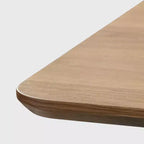 PexFix 67 x 33,5 Table de salle à manger de ferme en bois massif pour 4 à 6 personnes Table de cuisine moderne avec pieds ondulés massifs pour salon, cuisine, bureau à domicile, couleur naturelle