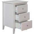 Acekool Nightstand with Charging Station, 3-Drawer White Bedside Table with USB Ports & Power Outlets, Large Storage for Bedroom and Living Room