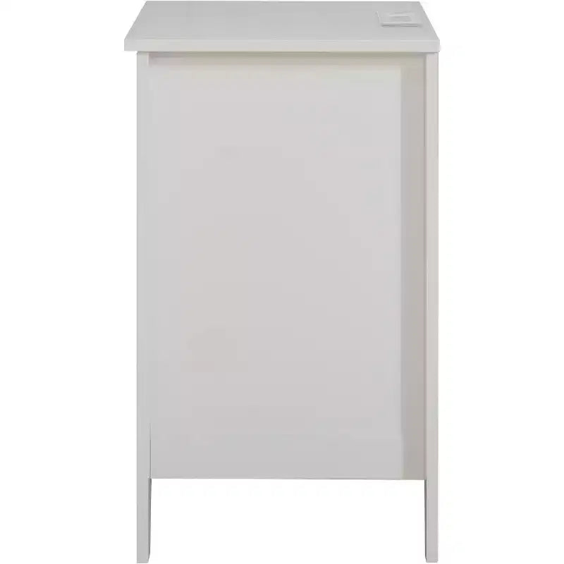 Table de chevet Acekool avec station de recharge, table de chevet blanche à 3 tiroirs avec ports USB et prises de courant, grand rangement pour chambre et salon