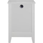 Table de chevet Acekool avec station de recharge, table de chevet blanche à 3 tiroirs avec ports USB et prises de courant, grand rangement pour chambre et salon