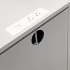 Table de chevet Acekool avec station de recharge, table de chevet blanche à 3 tiroirs avec ports USB et prises de courant, grand rangement pour chambre et salon