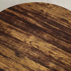 Table basse ronde Garvee 30 Table basse, Table basse à 2 niveaux de style industriel avec pieds réglables et grain de bois design, Facile à monter