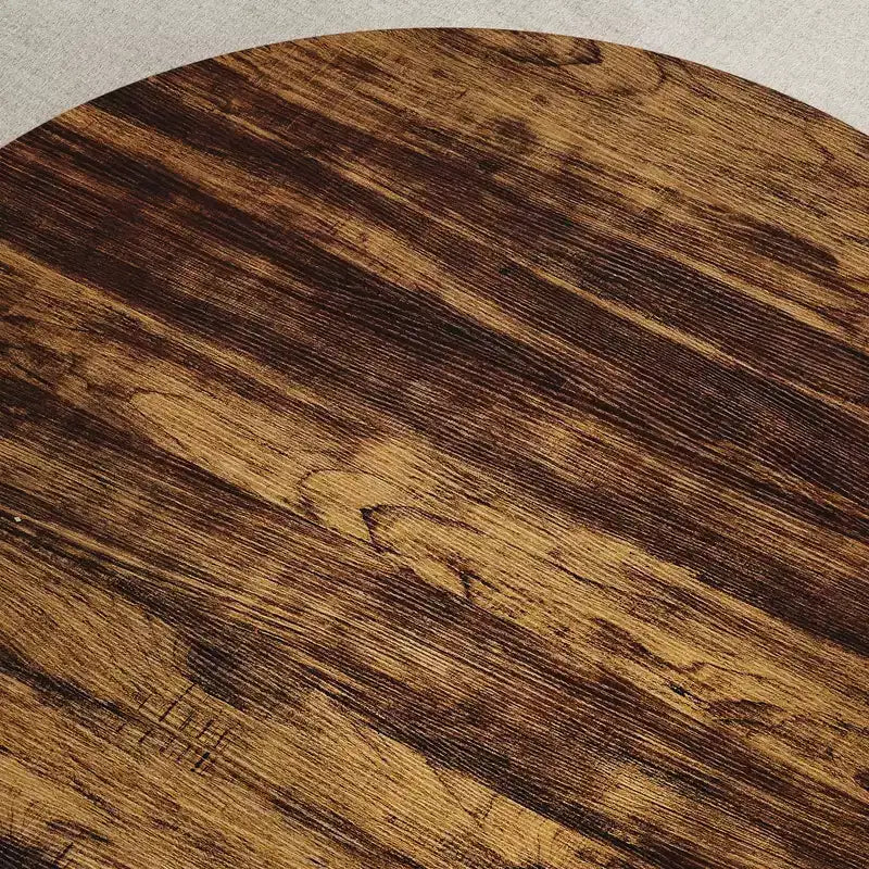 Table basse ronde Garvee 30 Table basse, Table basse à 2 niveaux de style industriel avec pieds réglables et grain de bois design, Facile à monter