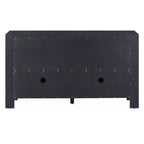 Buffet 4 portes Hostack avec étagères réglables pour salle à manger et cuisine, Noir