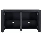 Buffet 4 portes Hostack avec étagères réglables pour salle à manger et cuisine, Noir