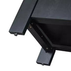 Buffet 4 portes Hostack avec étagères réglables pour salle à manger et cuisine, Noir