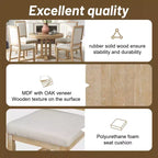 GDFStudio Salome – Ensemble de salle à manger 5 pièces avec table ronde extensible et chaises rembourrées