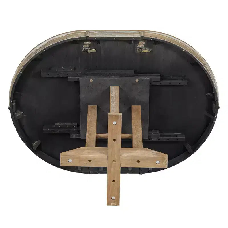 GDFStudio Salome – Ensemble de salle à manger 5 pièces avec table ronde extensible et chaises rembourrées