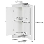 Meuble d'angle de salle de bain autoportant Jessamine GDFStudio avec étagère réglable