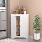 Meuble d'angle de salle de bain autoportant Jessamine GDFStudio avec étagère réglable