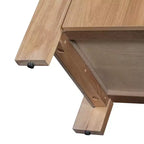 Hostack Meuble de rangement buffet 4 portes en bois rétro avec finition vieillie et étagères réglables pour salle à manger et salon, naturel