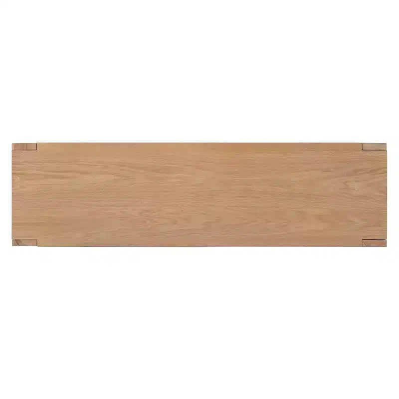 Hostack Meuble de rangement buffet 4 portes en bois rétro avec finition vieillie et étagères réglables pour salle à manger et salon, naturel