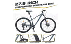 Vélo tout-terrain 27,5 pouces, 8 vitesses, pour hommes, femmes, garçons et filles, suspension avant, cadre en acier