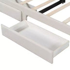Lit de repos rembourré Whisen Twin XL avec 2 tiroirs de rangement, extensible en lit King