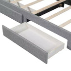 Lit de repos rembourré Whisen Twin XL avec 2 tiroirs de rangement, extensible en lit King