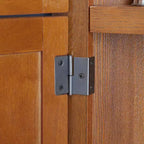 Okak Armoire d'angle de cuisine, meuble de rangement avec 8 portes et étagères, meuble haut pour salle de bain, salon, cuisine