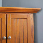 Okak Armoire d'angle de cuisine, meuble de rangement avec 8 portes et étagères, meuble haut pour salle de bain, salon, cuisine