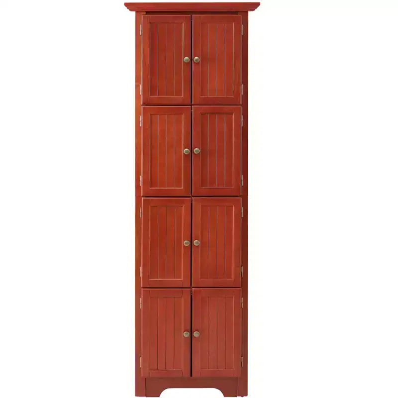 Okak Armoire d'angle de cuisine, meuble de rangement avec 8 portes et étagères, meuble haut pour salle de bain, salon, cuisine