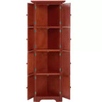 Okak Armoire d'angle de cuisine, meuble de rangement avec 8 portes et étagères, meuble haut pour salle de bain, salon, cuisine