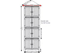 Okak Armoire d'angle de cuisine, meuble de rangement avec 8 portes et étagères, meuble haut pour salle de bain, salon, cuisine