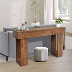 Table console longue de 63 pouces pour l'entrée - Table de canapé de style rustique pour l'arrière du canapé, le couloir et le salon, Table d'entrée en bois rustique pour le hall, Décoration intérieure