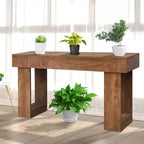 Table console longue de 63 pouces pour l'entrée - Table de canapé de style rustique pour l'arrière du canapé, le couloir et le salon, Table d'entrée en bois rustique pour le hall, Décoration intérieure