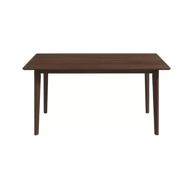 Table à manger en bois massif du milieu du siècle, 4 à 6 places, finition brune