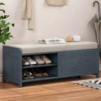 Banc à chaussures GDFStudio Morley avec rangement et coussin amovible