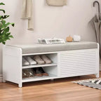 Banc à chaussures GDFStudio Morley avec rangement et coussin amovible