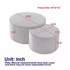 Tables basses gigognes rondes (lot de 2), tables polyvalentes rembourrées en mousse pour salon, tables d'appoint, poufs ou tables de chevet
