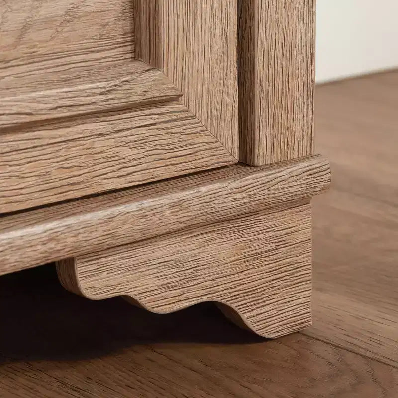 Étagère de Ferme Okak, Étagère de Présentation avec 1 Tiroir et 4 Étagères Ouvertes, Meuble de Rangement Autonome pour Salon, Bureau, Marron