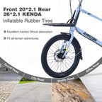 NAYSAYE Vélo Cargo 7 Vitesses Cadre Alliage Vélo Adulte pour Trajets Quotidiens, Bleu, 65*27.56*42.13