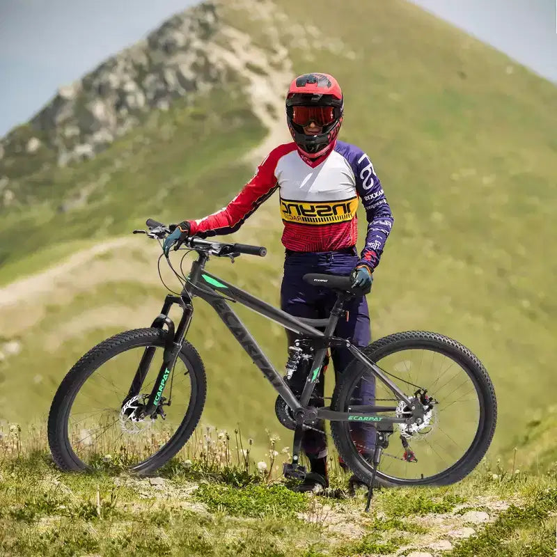 NAYSAYE Vélo VTT tout suspendu 27,5 pouces 21 vitesses avec double amortisseur pour hommes et femmes, Gris, 68.1*27*39.7