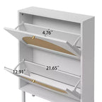 Range-chaussures moderne Bexley GDFStudio avec 2 portes en rotin et base en métal