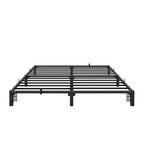 Cadre de lit King Size, plateforme métallique de 10 pouces, sans vis, sans sommier tapissier, robuste, capacité de 800 lb, lattes et pieds en fer renforcés